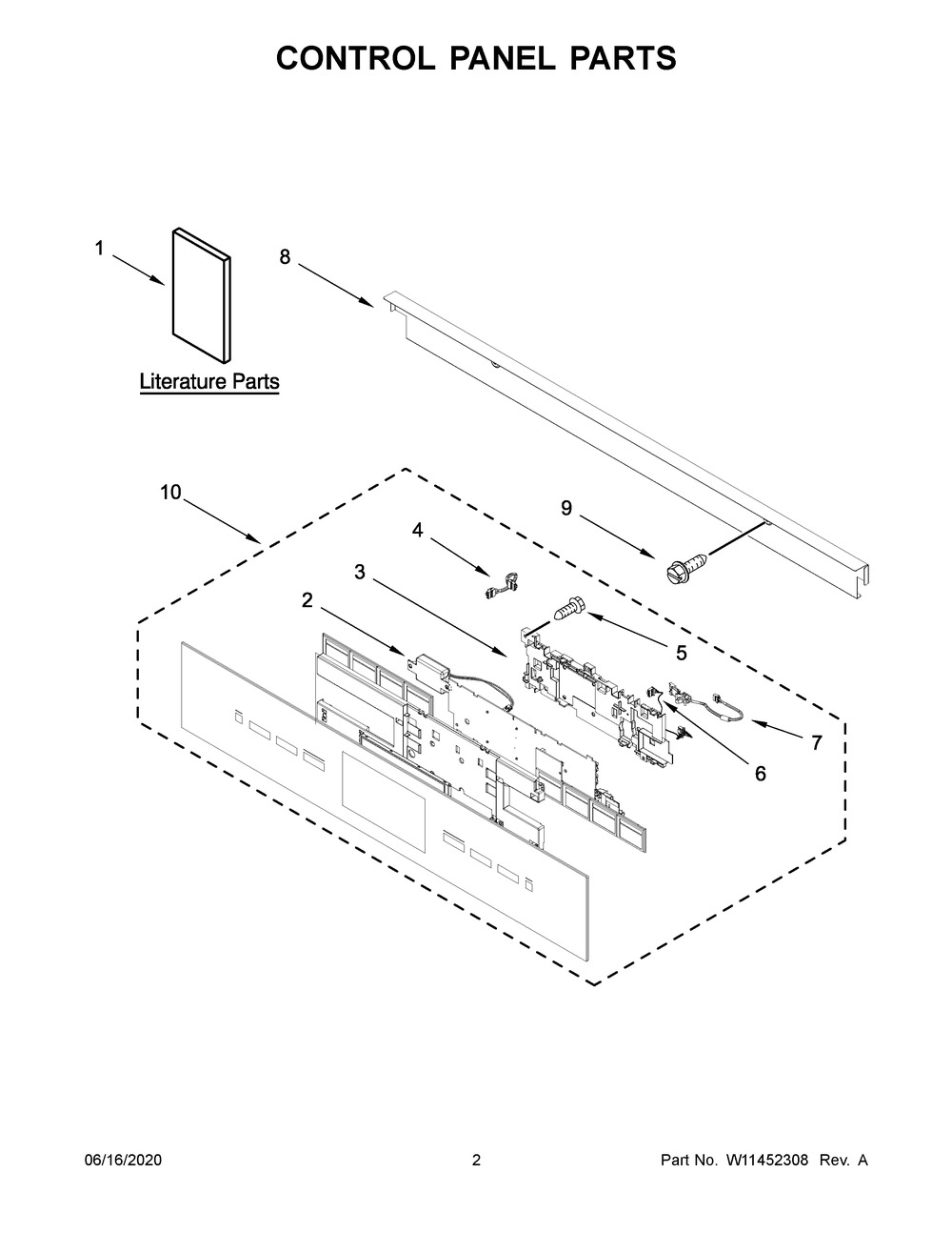 Control Panel Parts Diagram and Parts List for JMC2430IM03  Maytag Range