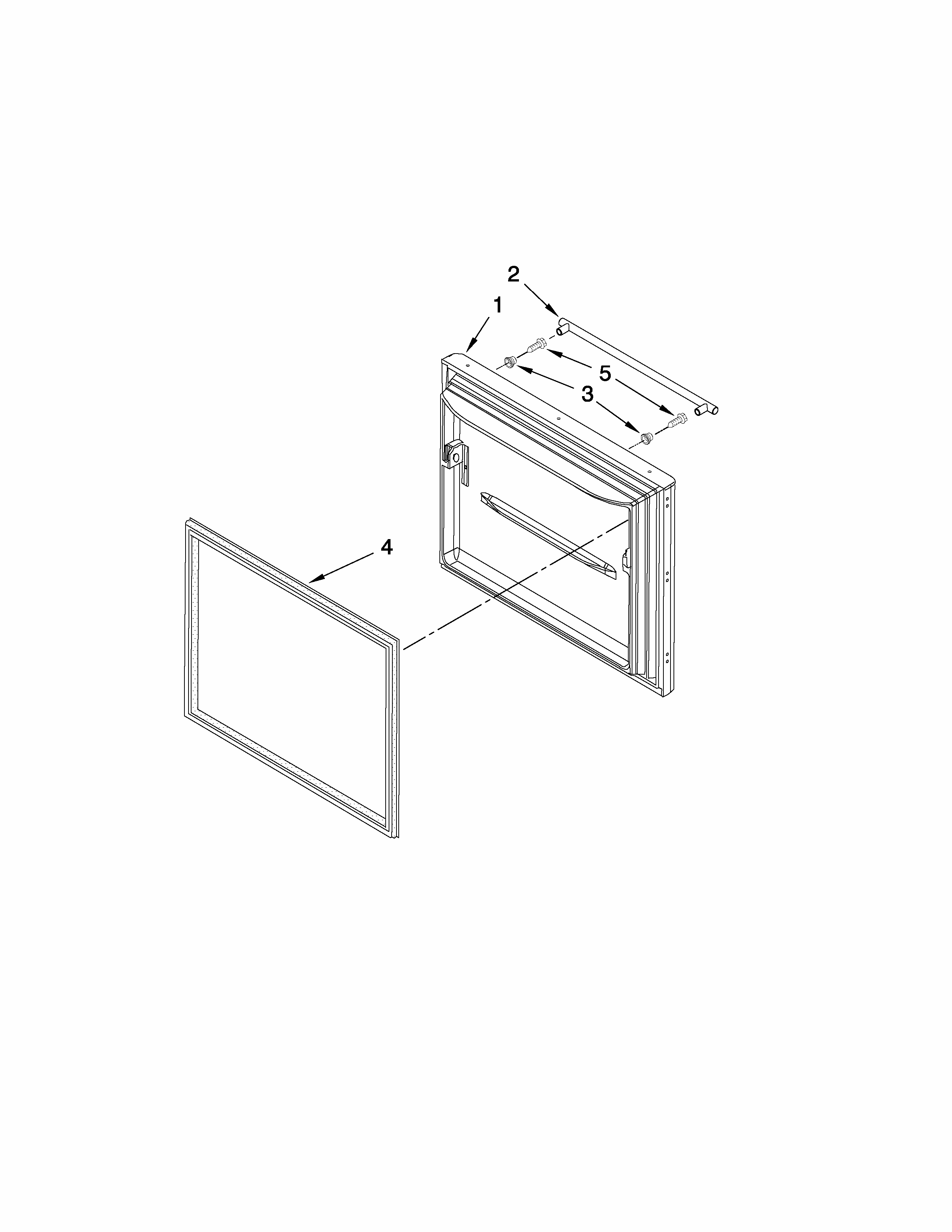 Freezer Door Parts Diagram and Parts List for GB2026LEKS7  Amana Refrigerator