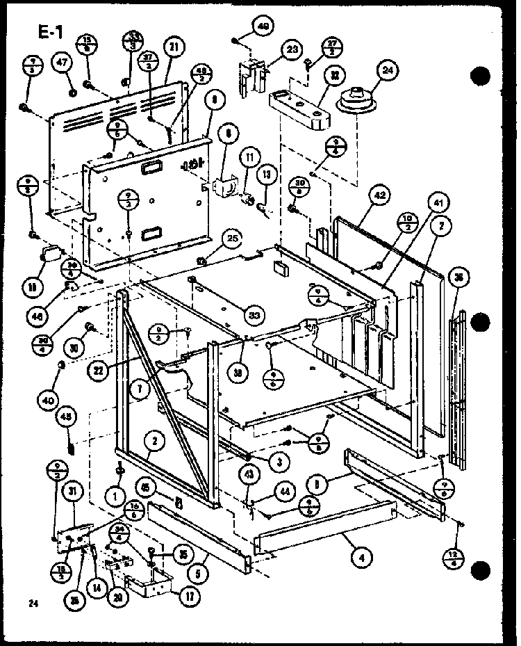 Section 3 Diagram and Parts List for RCR-700-P85727-3S  Amana Range