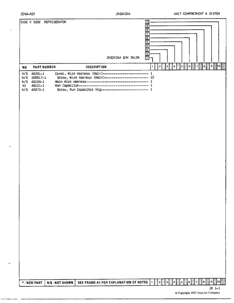 Unit Compartment And System Page 4 Diagram and Parts List for 24882  Jenn-Air Refrigerator