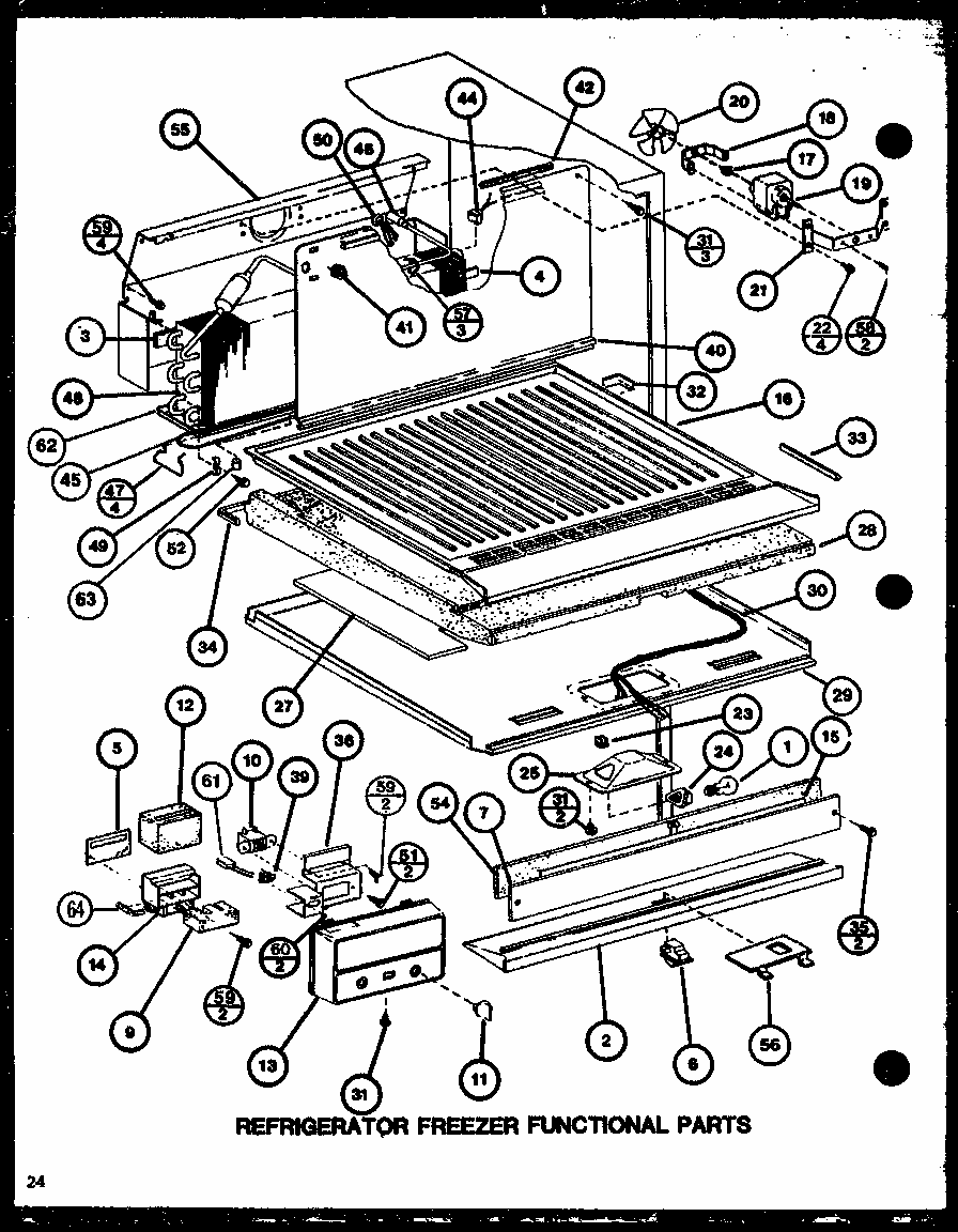 Refrigerator Freezer Functional Parts (tm18k/p7791114w) (tm18k/p7791115w) (tmi18k/p7791116w) (tmi18k/p7791117w) Diagram and Parts List for TM20K-P7791118W  Amana Refrigerator