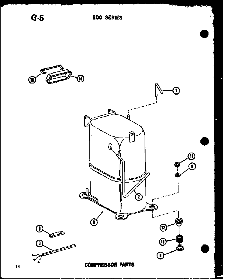 Compressor Parts Diagram and Parts List for 218-3EWS P55417-80R Amana Air Conditioner