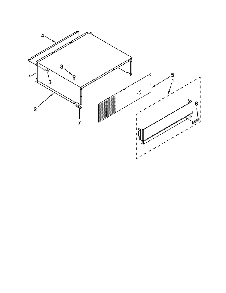 Top Grille And Unit Cover Parts Diagram and Parts List for JS48SEDUDW12  Jenn-Air Refrigerator