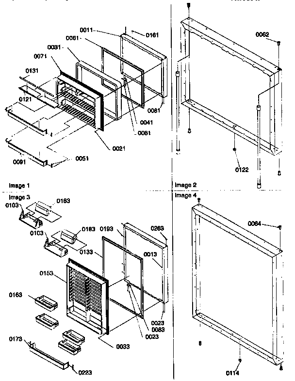 Door Assemblies Diagram and Parts List for 77272-P1311201WW  Amana Refrigerator
