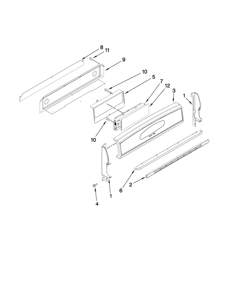 Control Panel Parts Diagram and Parts List for MGR6775BDQ18  Maytag Range