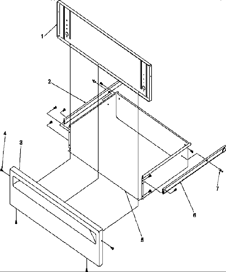 Storage Drawer Diagram and Parts List for ARG7800E-P1143322NE  Amana Range