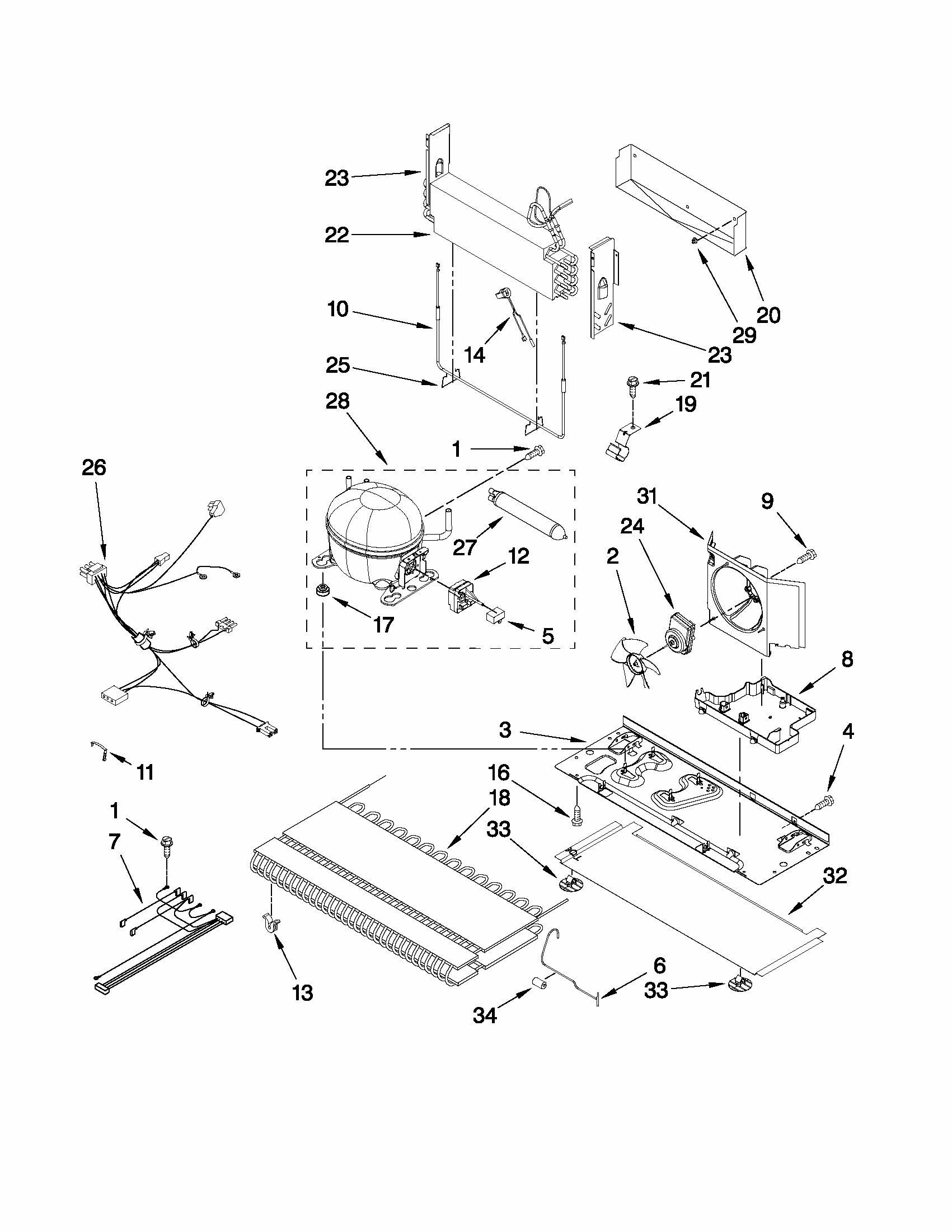 Unit Parts Diagram and Parts List for G32026PEKS8  Maytag Refrigerator