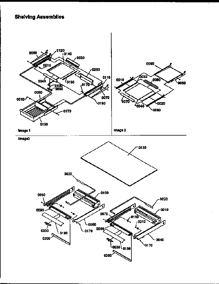 Shelving Assemblies Diagram and Parts List for TRI18TL-1303202WL  Amana Refrigerator