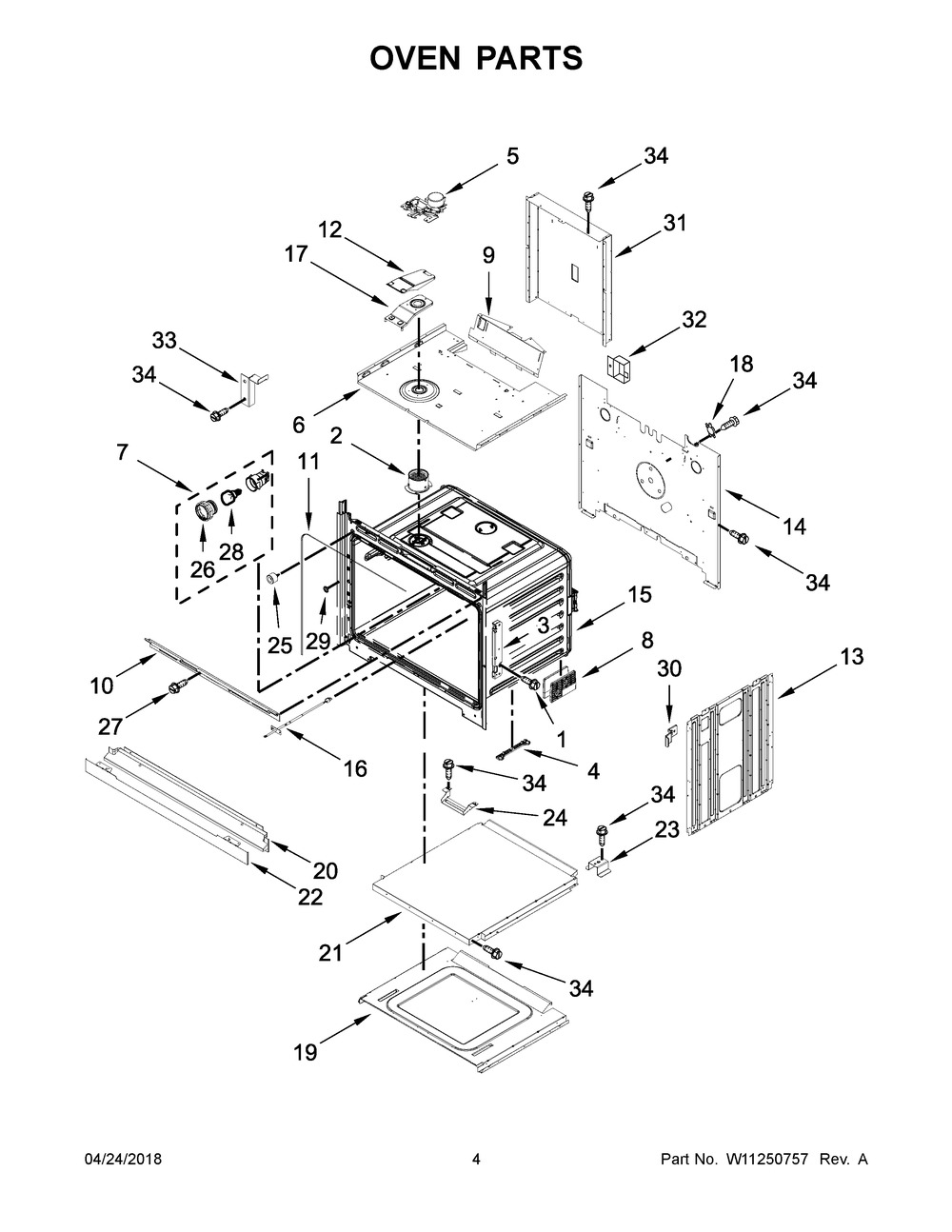 Oven Parts Diagram and Parts List for MEW9530FZ03  Maytag Wall Oven