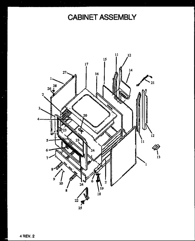 Section 3 Diagram and Parts List for RBK28FGL P1142379NL Caloric Range