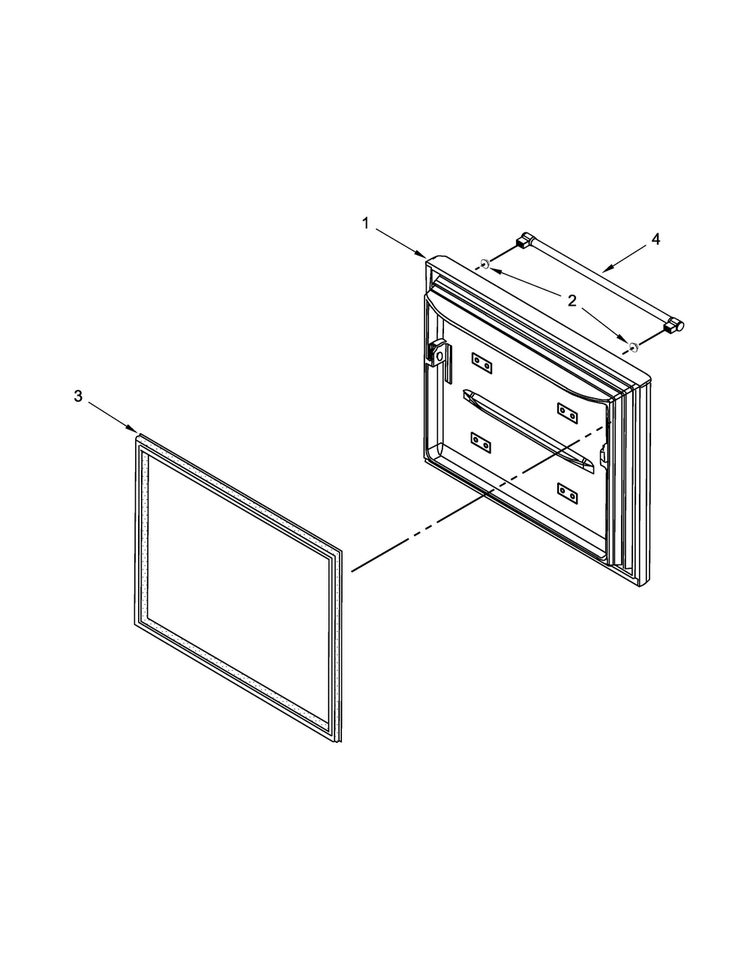 Freezer Door Parts Diagram and Parts List for MFB2055DRE00  Maytag Refrigerator