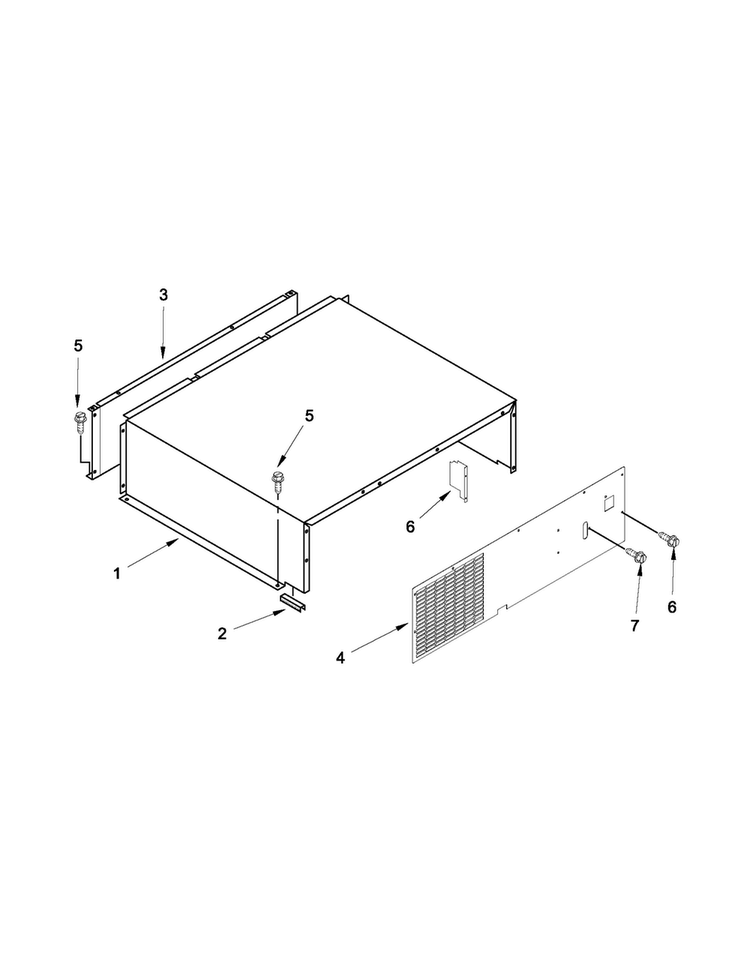 Top Grille & Unit Cover Diagram and Parts List for JF42NXFXDW04  Jenn-Air Refrigerator
