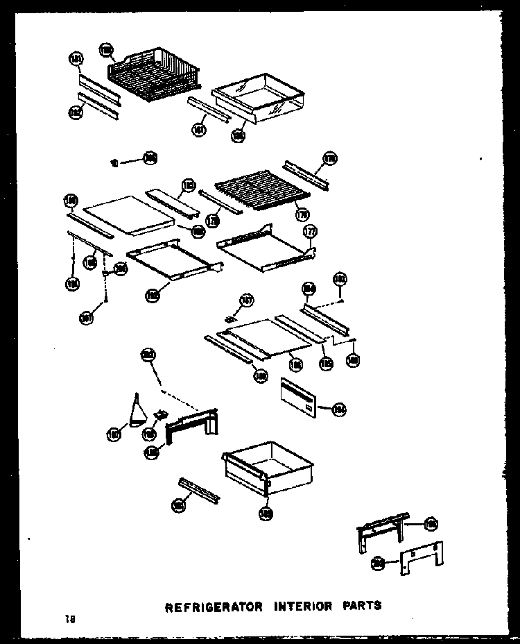 Refrigerator Interior Parts Diagram and Parts List for SRI19W-C-P60340-37WC  Amana Refrigerator