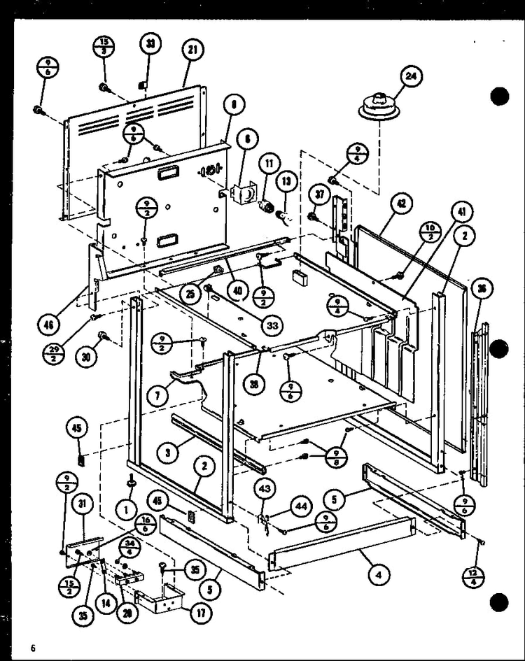 Section 4 Diagram and Parts List for ARR-412 P85312-12S Amana Range