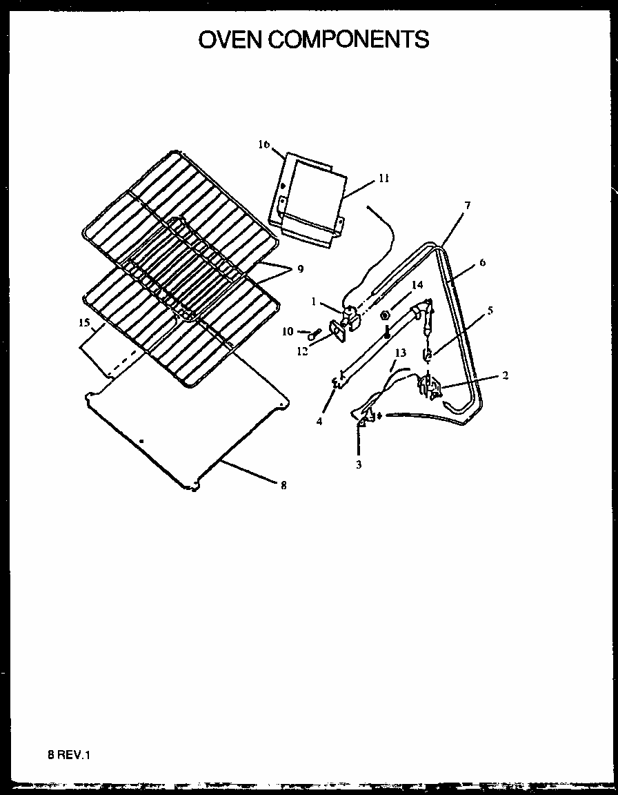 Oven Components Diagram and Parts List for GBK29AA092M P1142367NW Amana Range