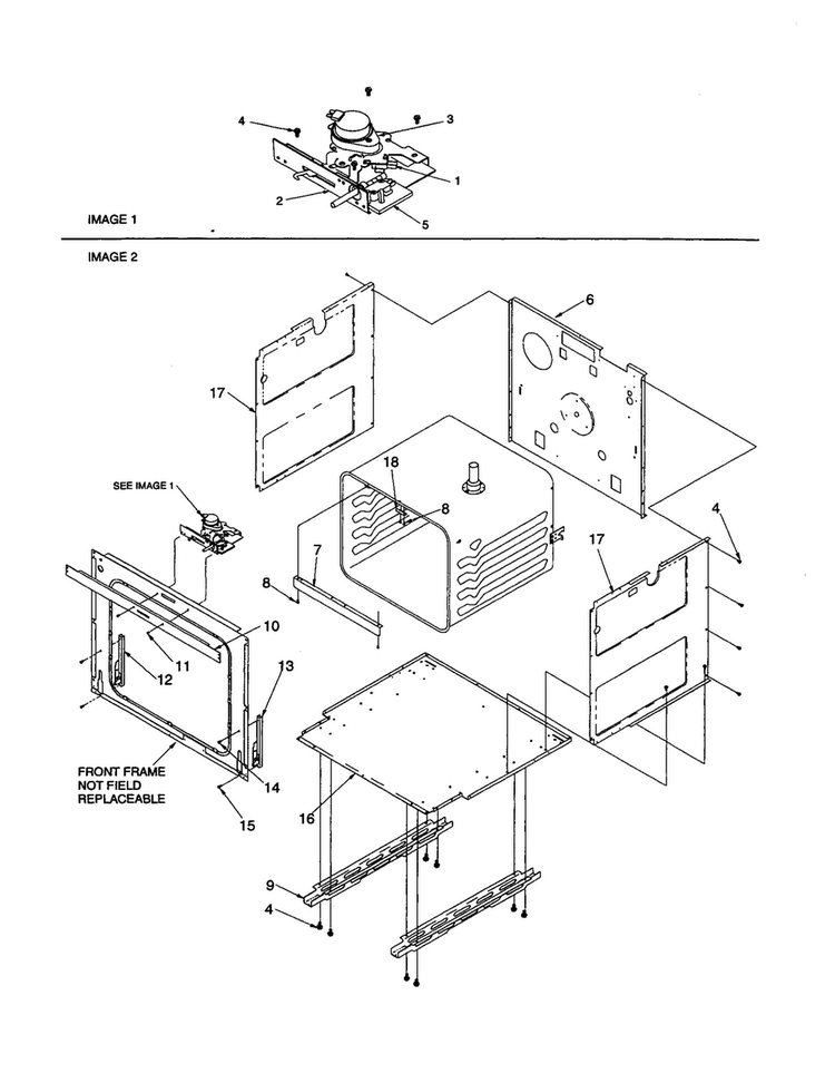 Main Front Diagram and Parts List for AOCS2740E-P1132369NE  Amana Wall Oven
