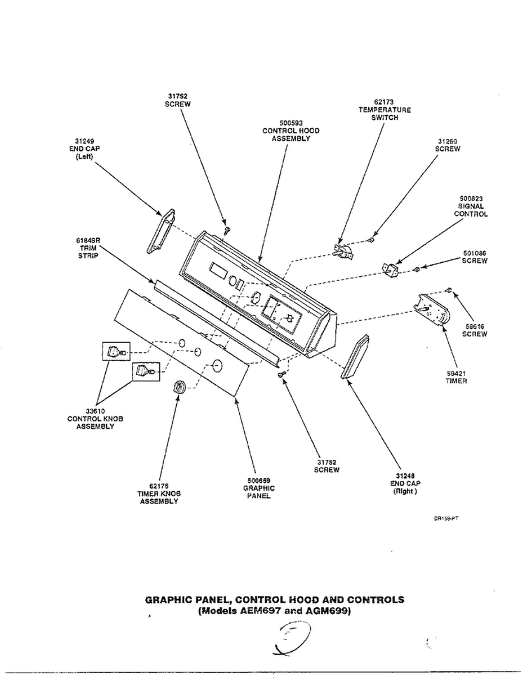 Graphic Panel/control Hood And Controls Page 4 Diagram and Parts List for 7493-LEM437  Amana Dryer