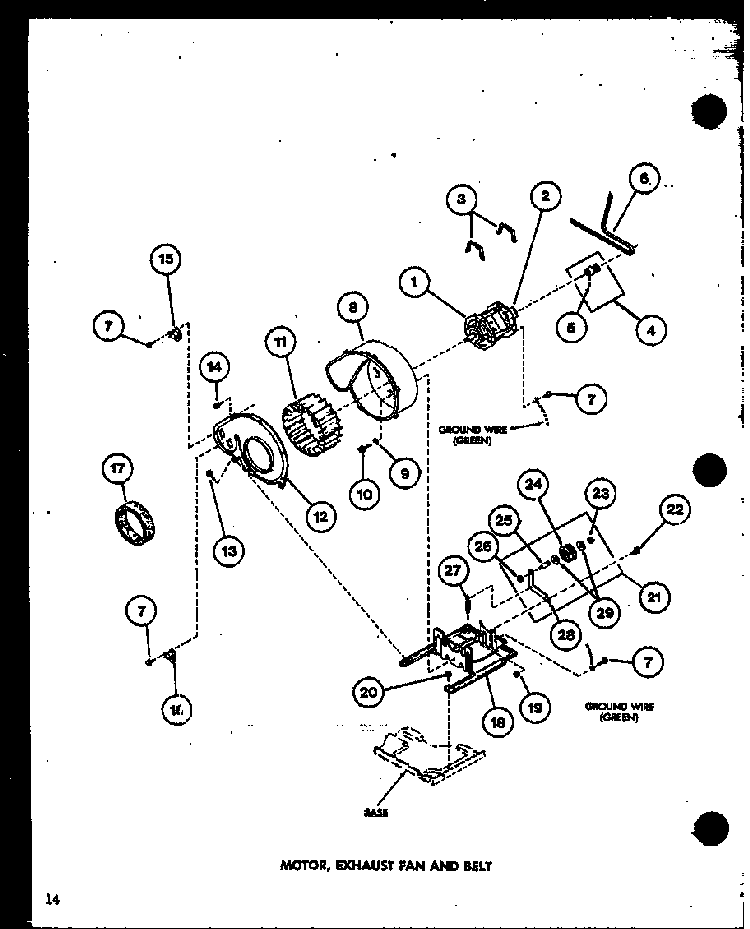 Motor Diagram and Parts List for TGA800 P75752-6W Amana Dryer