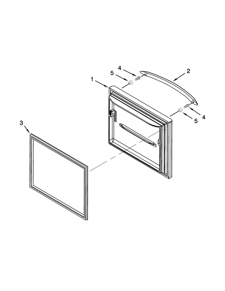 Freezer Door Parts Diagram and Parts List for MBL2556KES4  Maytag Refrigerator