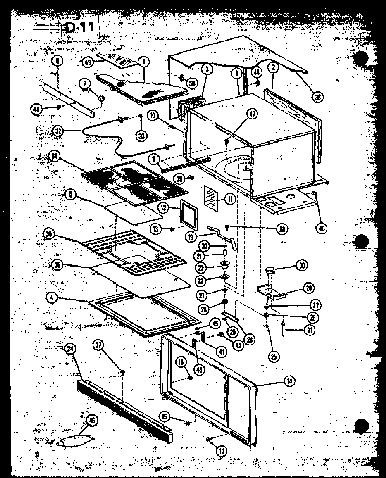 Antenna/hardware Diagram and Parts List for CRMC-30 P74919-2M Amana Microwave