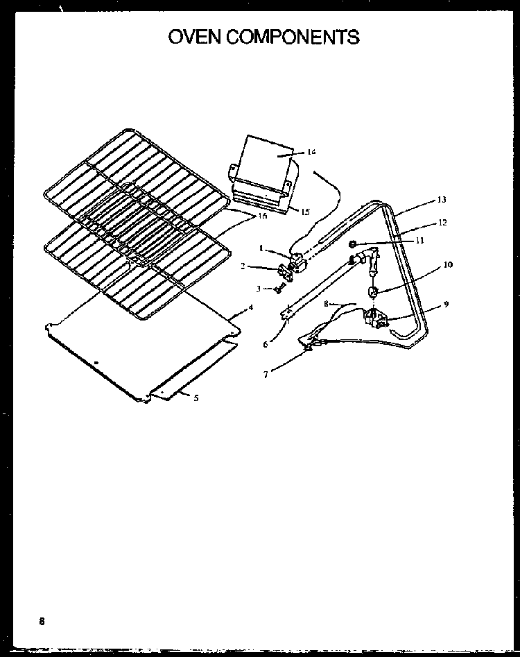 Oven Components Diagram and Parts List for RLS363UL-P1142377NL  Caloric Range
