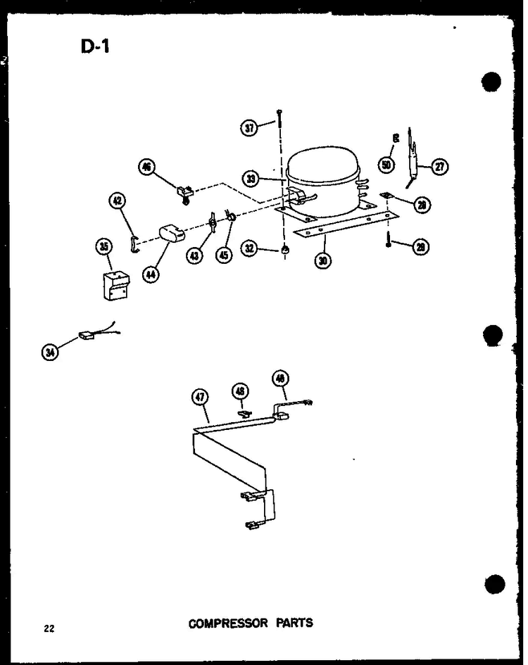 Compressor Parts Diagram and Parts List for C7-C P60212-79WC Amana Freezer