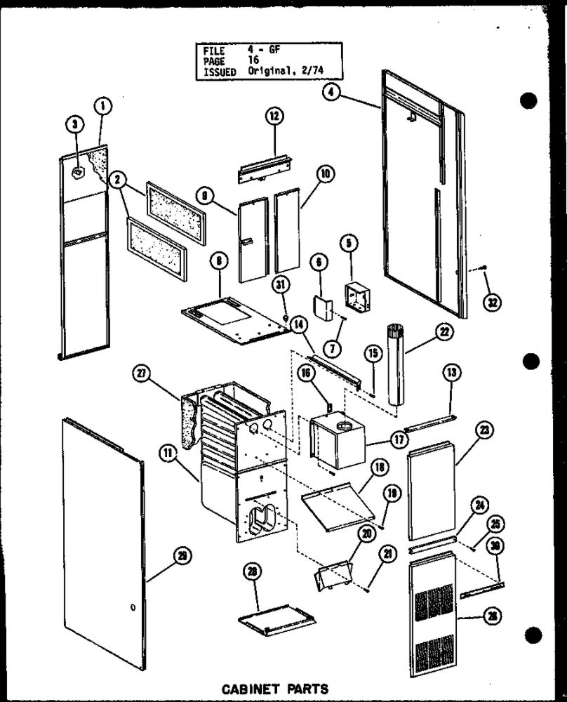 Cabinet Parts 3 Diagram and Parts List for GC-120DE P96331-8F Amana Furnace