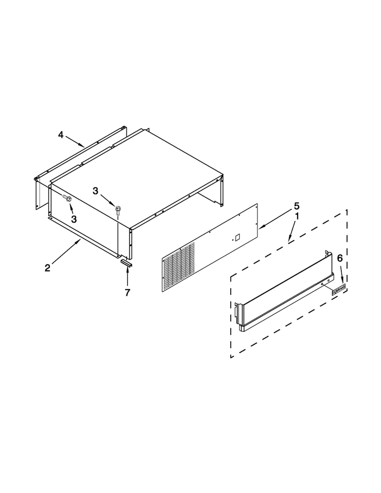 Top Grille And Unit Cover Parts Diagram and Parts List for JS48SEDUDW15  Jenn-Air Refrigerator