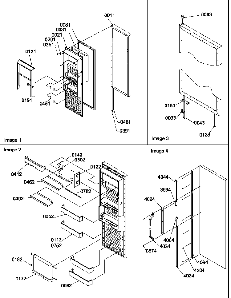 Refrigerator Door Diagram and Parts List for SRD327S3W-P1312502WW  Amana Refrigerator