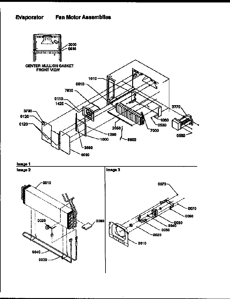 Evaporator Fan  Motor  Assembly Diagram and Parts List for TRI18TL-1303202WL  Amana Refrigerator
