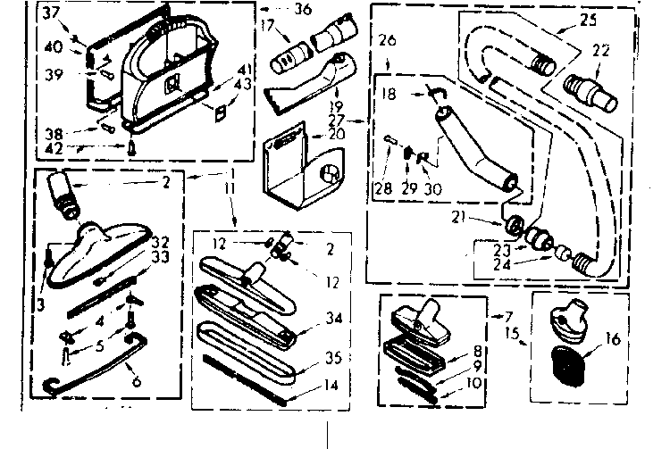 Attachment Parts Diagram and Parts List for 11640820  Kenmore Central Vacuum