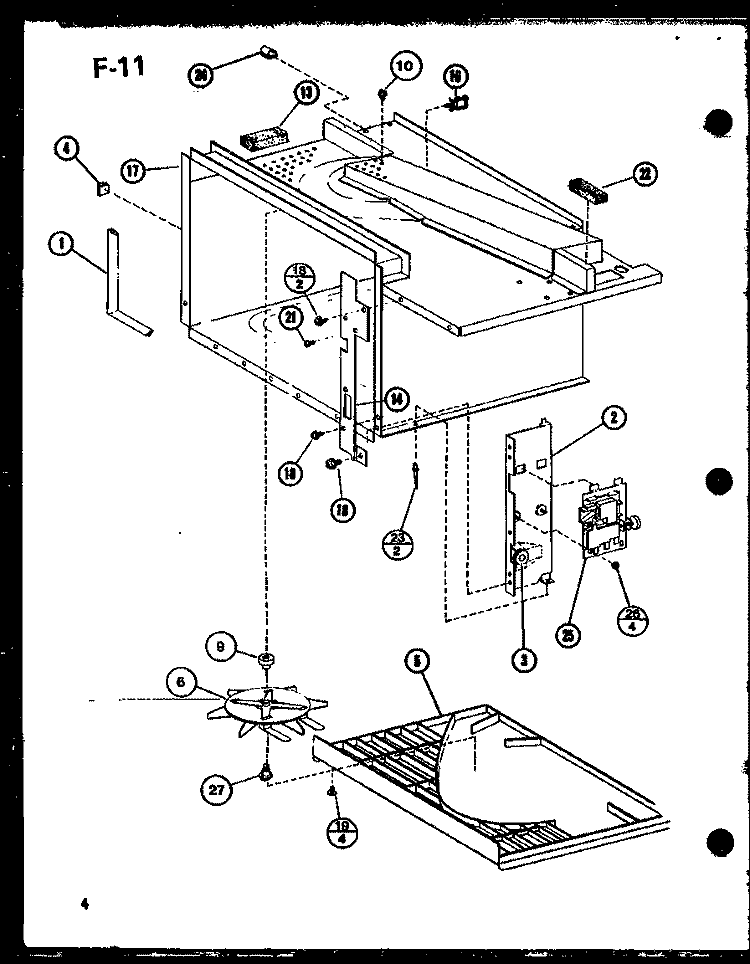 Page 1 Diagram and Parts List for RR-1110 P7605201M Amana Microwave