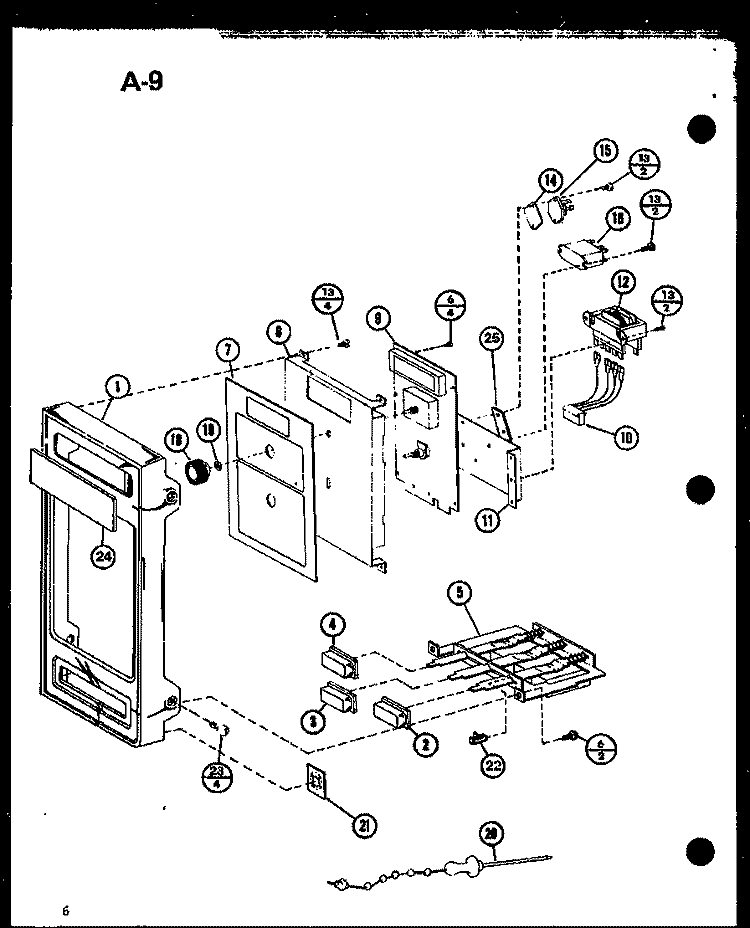 Page 2 Diagram and Parts List for RO-700 P7599201M Amana Microwave