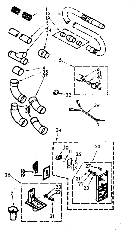 Installation Parts Diagram and Parts List for 11640820  Kenmore Central Vacuum