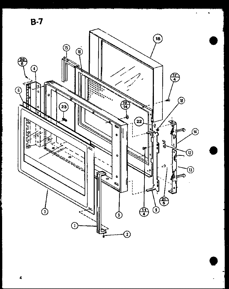 Page 1 Diagram and Parts List for RO-1010 P7599202M Amana Microwave