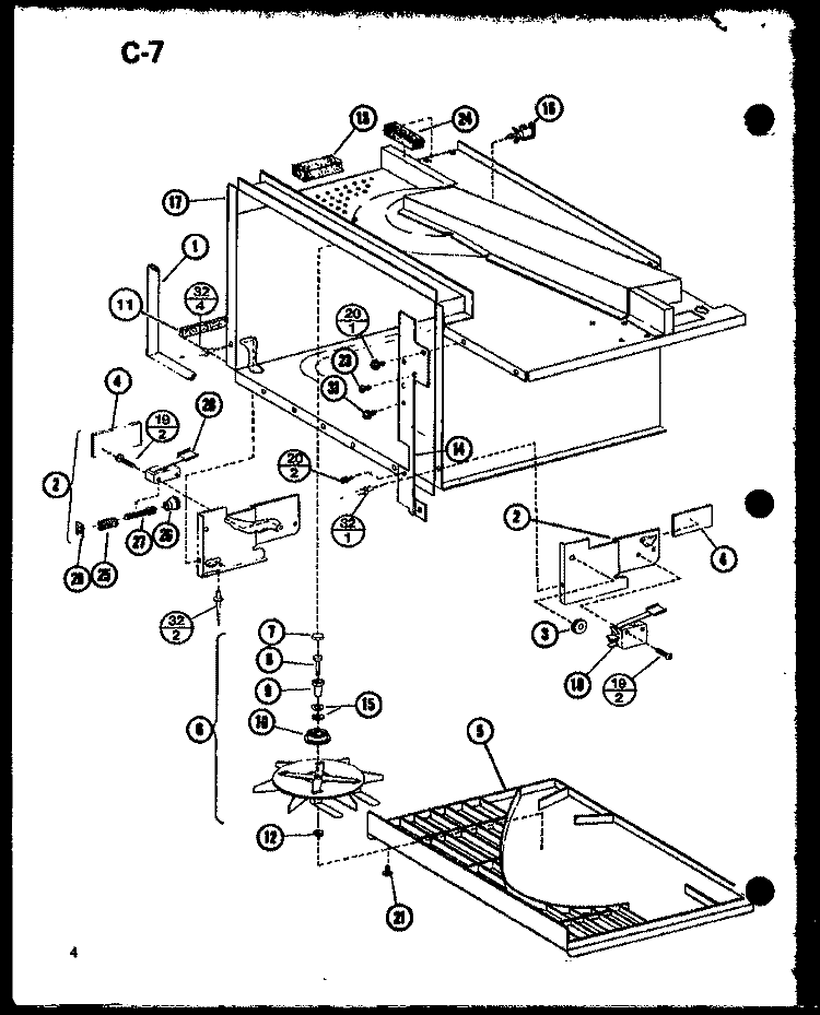 Page 1 Diagram and Parts List for CRRL-5D P7559006M Amana Microwave