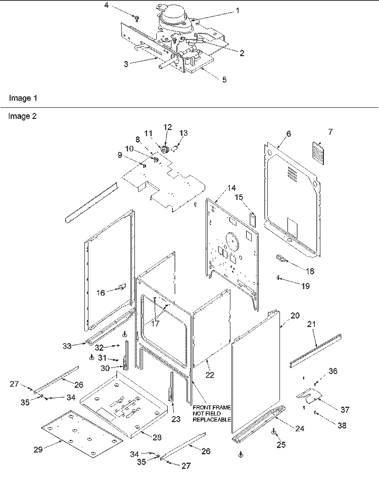 Cabinet Diagram and Parts List for ARTS6651E P1143914N E Amana Range