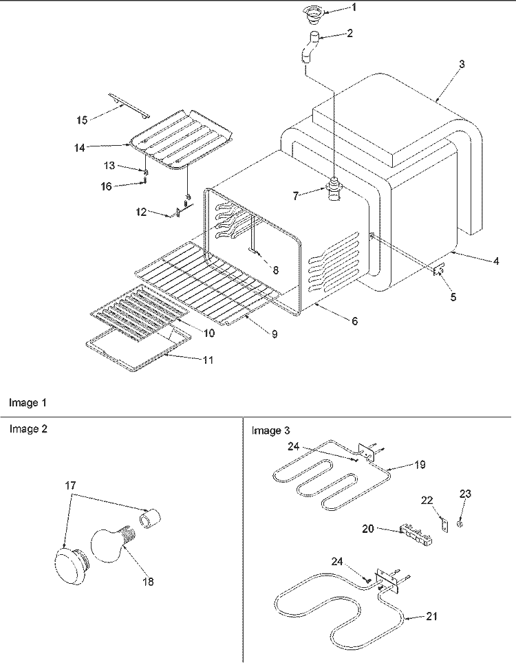 Cavity Diagram and Parts List for ARTS6651E P1143914N E Amana Range