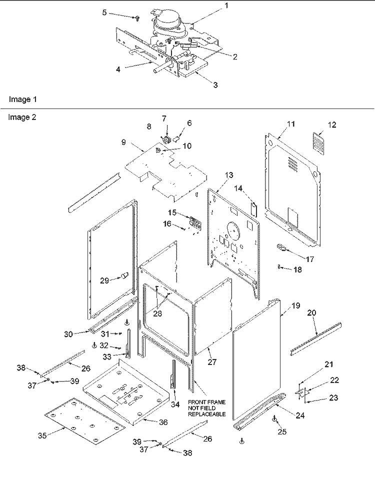 Cabinet Diagram and Parts List for ARTSC8651SS P1143912NSS Amana Range