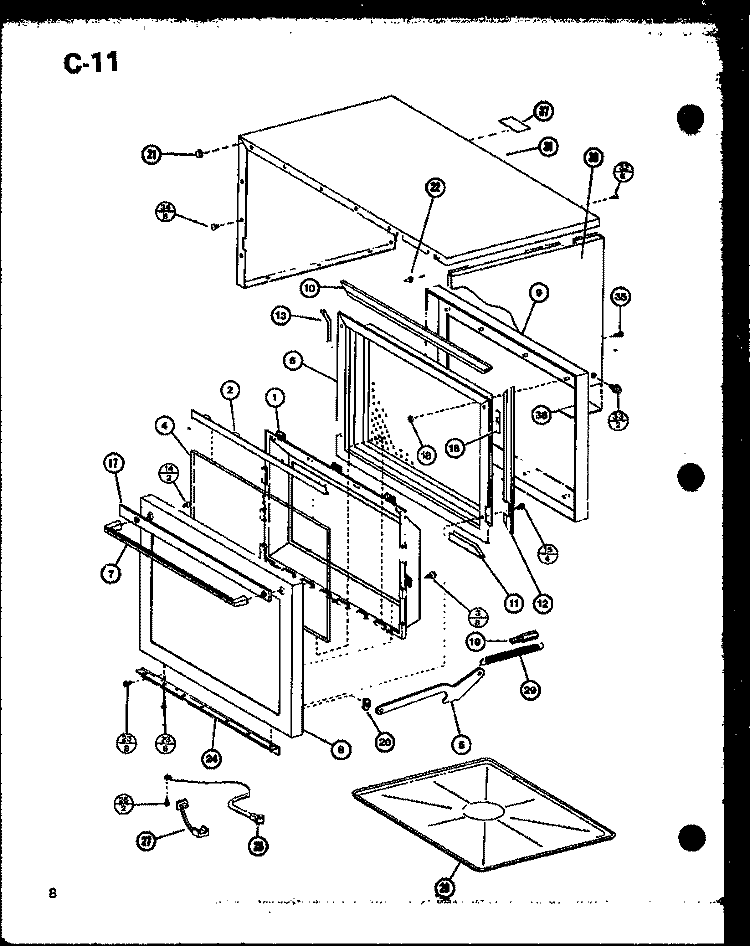 Page 3 Diagram and Parts List for CRRL-5D P7559006M Amana Microwave