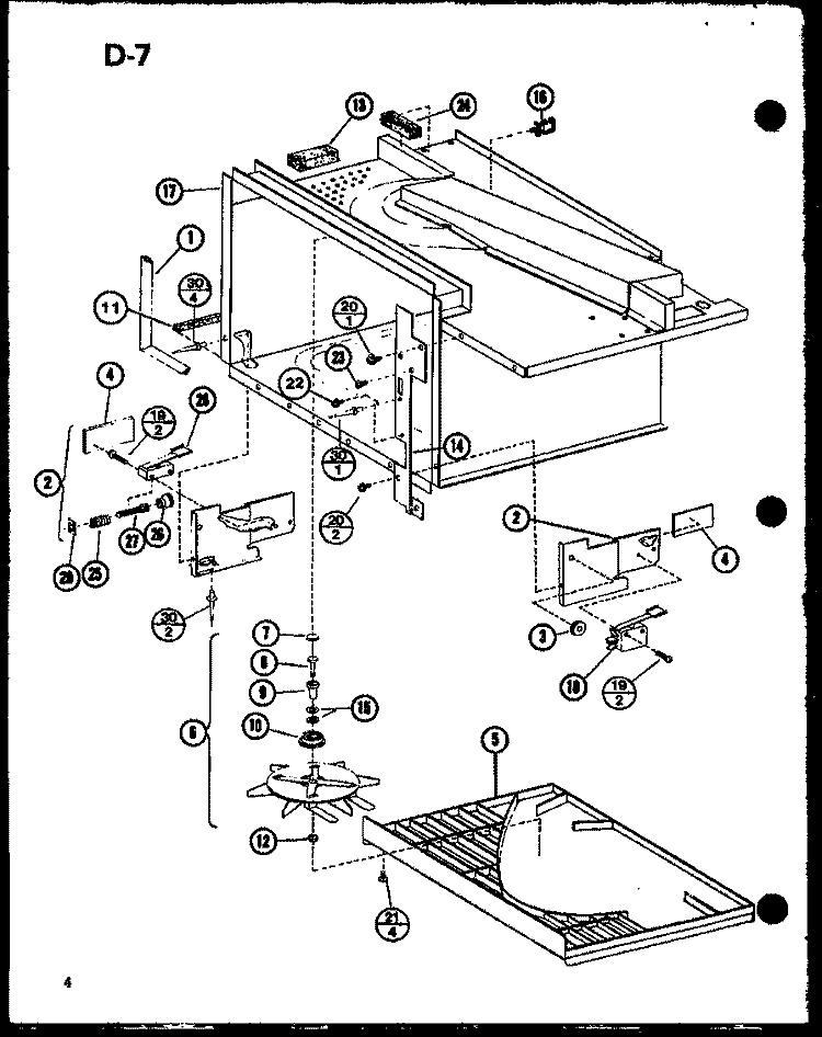 Page 1 Diagram and Parts List for CRRL-700 P7638101M Amana Microwave