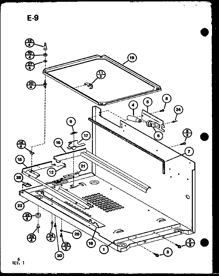 Page 2 Diagram and Parts List for CRR1220 P7633303M Amana Microwave