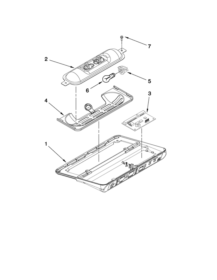 Control Parts Diagram and Parts List for JCD2395WES02  Jenn-Air Refrigerator