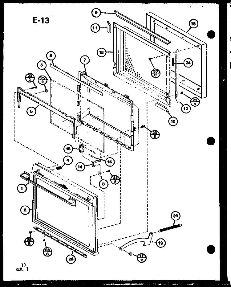Page 4 Diagram and Parts List for CRR1220 P7633303M Amana Microwave