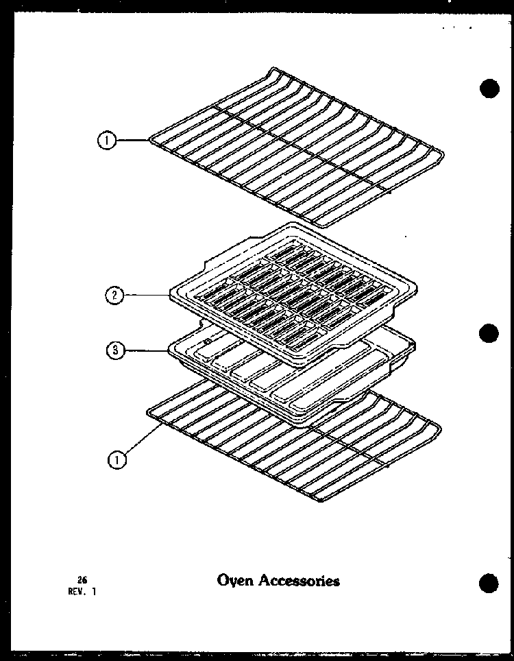 Oven Accessories Diagram and Parts List for ADMIC-P8592803S  Amana Range