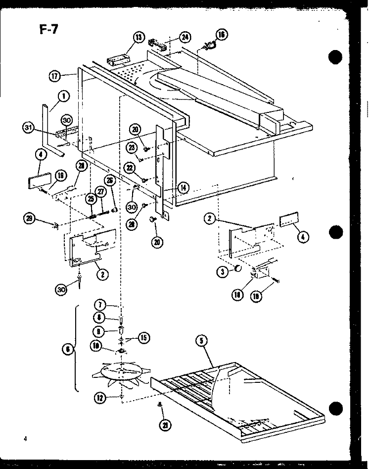 Page 1 Diagram and Parts List for CRRL-8X P7643802M Amana Microwave