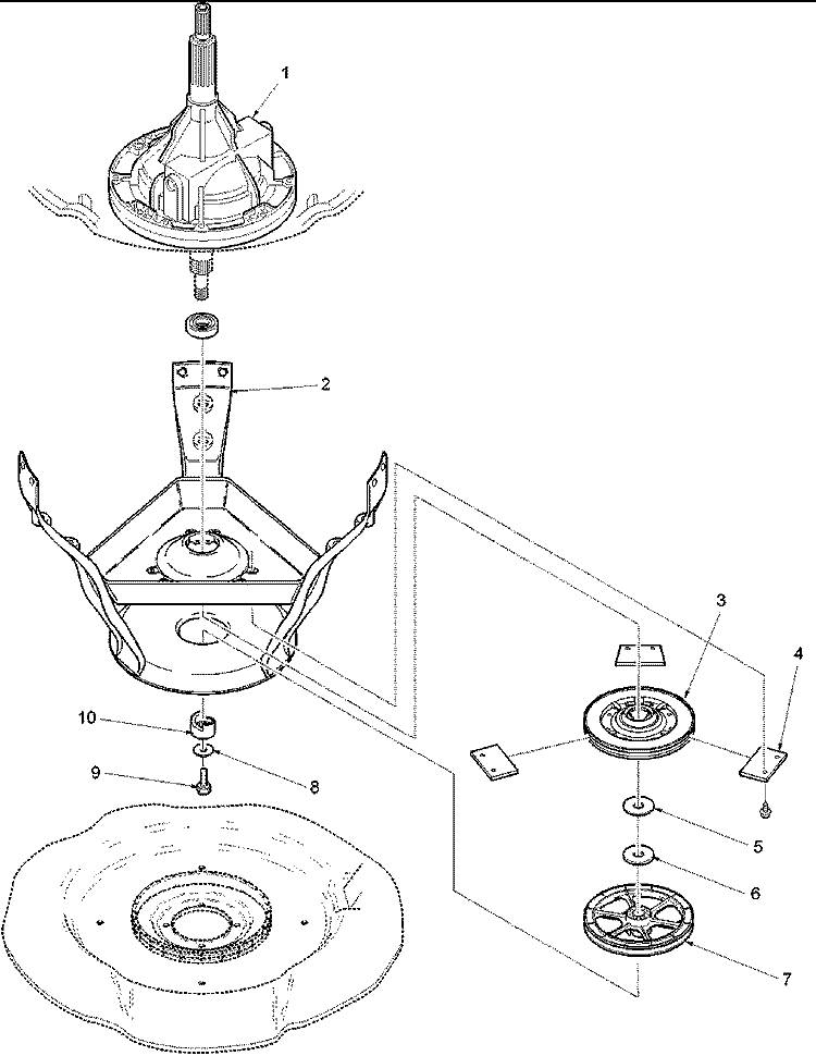 BEARINGS, BRAKES & TRANSMISSION Diagram and Parts List for ALW432RAW PALW432RAW Amana Washer