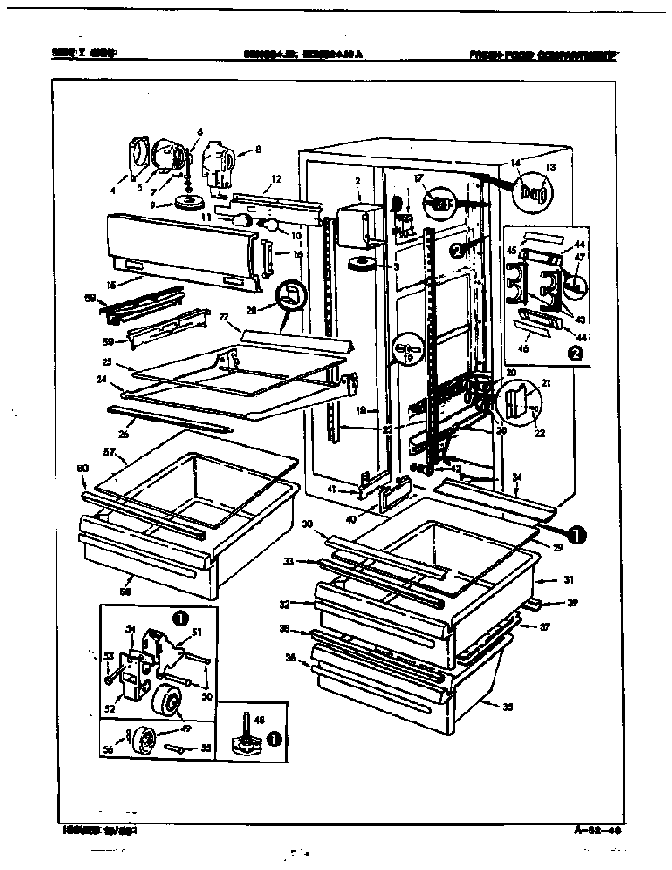 Handles And Trim Diagram and Parts List for ARS2661BC-PARS2661BB0  Amana Refrigerator