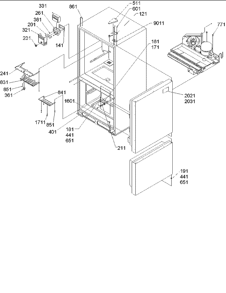 Controls & Light Covers Diagram and Parts List for ARB2109AWR PARB2109AW2 Amana Refrigerator