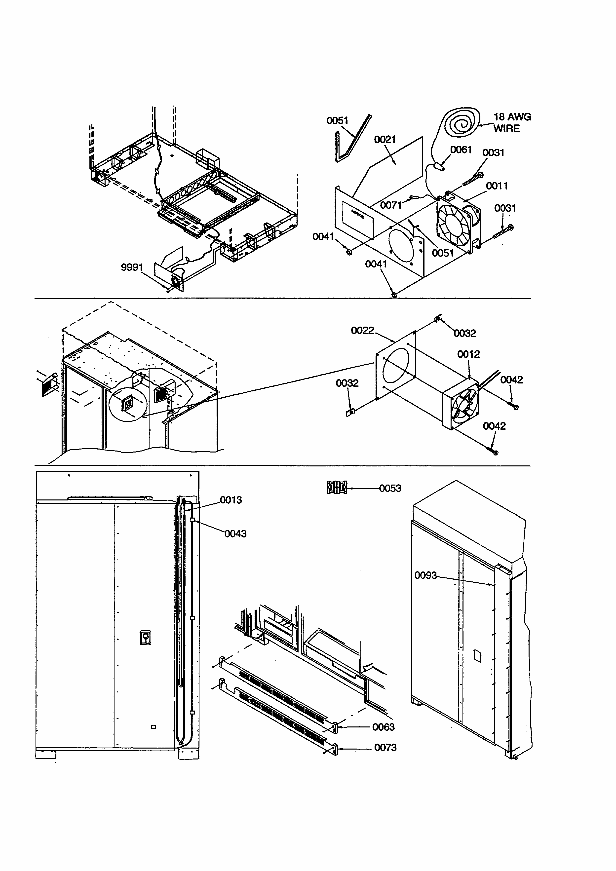 Heater And Condensate Evaporation Kit Diagram and Parts List for S148DA03-P1305601W  Amana Refrigerator